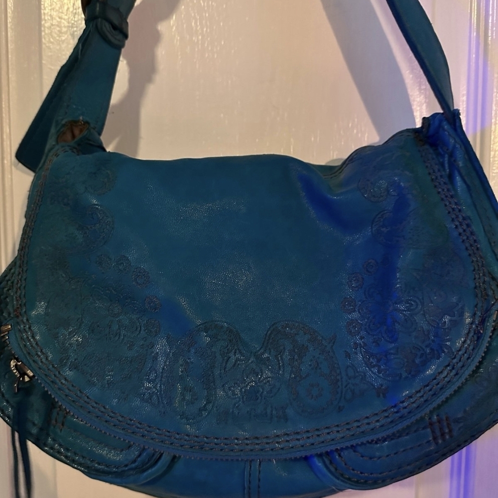 Lucky Brand Teal Shoulder Bag/ W Free Lucky Brand Wallet